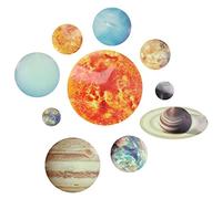 Garsent Creatiees Luminous Wall Stickers, 10 Planets Wall Stickers, Removable Glow in The Planets of The Solar System, Fluorescent