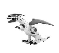 Garsent Electric Dinosaur Toy with Egg Laying Function, Walking Robot Dinosaur with Spraying Sound and Light, Realistic Simulation Toy for Kids, Safe Plastic Interactive Play (White)