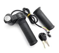 Garsent Electric Scooter Twist Throttle, Twist Throttle Grips, Waterproofing Speed Control Grip with Electric Lock Key, Control Full for Ebike Motorcycle Scooter (Left and Right Mount)