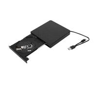 Garsent External CD DVD Drive Burner, USB 3.0 Dual Interface, High Speed Data Transfer, Powerful Performance, Multi Functionality, Compatible with Windows and Mac OS X