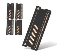 Garsent Laptop Memory Heatsink, 4 Pcs Copper Graphene RAM Cooler Heat Sink for DDR4 DDR5, Ultra Thin Thermal Conductive Adhesive Cooling Sticker for Notebook SODIMM