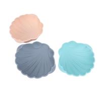 Garsent Large Seashell Cake Mold 3pcs Silicone Non Stick Cheesecake Mold for Baking, 8.98x3.35 Inch Sturdy Reusable Shell Shaped Dessert for Party Wedding