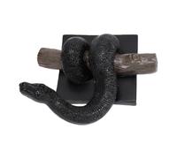 Garsent Lifelike Resin Python Snake Wall Sculpture, Weatherproof (Black)
