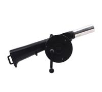 Garsent Manual Hand Crank BBQ Air Blower for Camping Fast Fire Starter Portable Outdoor Fireplace Charcoal Grill Accessories, Lightweight Steel Air Outlet Accelerate Burning