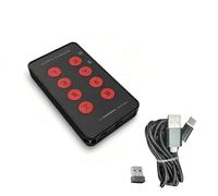 Garsent Mechanical Gaming Keyboard, One Handed Keypad, Customizable Handheld Keyboard, USB Wired 2.4G BT, 3 in 1 9 Fully Programmable Keys for PC Gaming Working