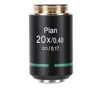 Garsent Microscope Lens, 20.2MM RMS Thread Biological Microscope Achromatic Objectives Lens, Optimized Brightness and Field of View, Eliminate Unwanted Reflections (20X)