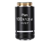 Garsent Microscope Lens, 20.2MM RMS Thread Biological Microscope Achromatic Objectives Lens, Optimized Brightness and Field of View, Eliminate Unwanted Reflections (100X)