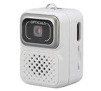 Garsent Mini Keychain Camera, 1080P FHD Mini Retro Digital Camera, Tiny Portable Small Cameras Vintage Compact Micro Cameras, Pocket Video Recorder with 128GB Card (White)
