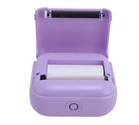 Garsent Mini Sticker Printer, Thermal Bluetooth Pocket Printer with 1 Roll Sticker Paper, Sticker Maker Mini Thermal Printer for DIY, Scrapbook, Journal, Study Notes, Memo, List (Purple)
