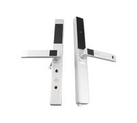 Garsent Multi-Access Smart Door Lock, Keyless Entry Lock with Fingerprint/Password/Card/Key for Office Security, Aluminum Alloy Material (Silver)