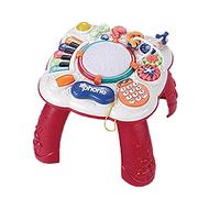 Garsent Musical Learning Table Colorful Lights Educational Toys Study Table for Babies Kids ABS Pink 13x13x12inch (green)