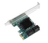 Garsent PCI Express to SATA Adapter, 4-Port PCIE to SATA 3.0 6G Expansion Controller Card SATA 3.0 Expansion Card.