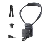 Garsent POV Neck Mount with Magnetic Quick Release for Action Camera, 2.5cm Wide Silicone Neck Strap with Hidden Zipper, Hands Free Mount for Phone Vlog Cycling