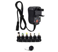 Garsent Power Adapter, 12V Universal Adapter AC to DC with 6 DC plugs Adjustable Voltage Power Supply 12W Adapter 1.2A Output 100-240V.(uk)