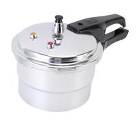 Garsent Pressure Cooker, 3L Explosion Proof Aluminum Pressure Cooker, Stovetop Fast Cooking Canning Cooker Pot with Steam Rack for Steaming, Canning and Stewing, Silver