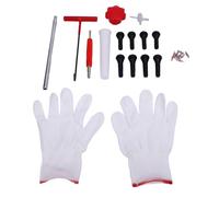 Garsent Quick Tire Valve Change Tool Kit 24PCS for TR413 TR414, Heavy Duty Valve Repair Install Tool for Cars ATVs Trucks, Proof Seal Replacement Set for Easy Tire Maintenance (Red Handle)