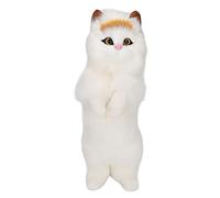 Garsent Realistic Furry Cat Figurine Lovely Plush Cat Model for Kids' Sensory Stimulation