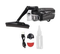 Garsent Rechargeable Motorcycle Helmet Wiper ABS Material 175° Wide Swing Type C Charging Built in 1200mAh Battery for Clear Vision Electric Visor Cleaner