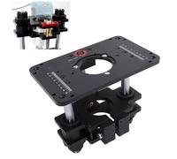 Garsent Router Lifting System, Precision Router Table Lifting for 3-1/2 Diameter Motor, 9-1/4'' X 11-3/4'' Plate and 3 Pieces Insert Ring Kit, Compatible with Bosch,Kreg,Skil,Porter