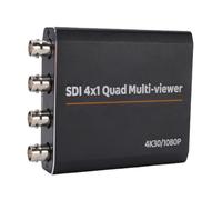 Garsent SDI 4x1 Multi Viewer with 10 Display Modes 4K30Hz Output | 4 SDI Inputs, 1 HDMI Output, 10 Display Modes, IR Remote, 4K30Hz, Aluminum Alloy, for Multi Camera Monitoring