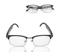 Garsent Smart Music Glasses with Speaker and Mic, Bluetooth Glasses AI Voice Control, Water Proof Eyeglasses with Phone Remote Camera Control for Outdoor Activities