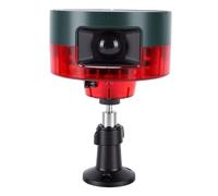 Garsent Solar Animal Deterrent, 130dB Motion Sensor Alarm with 13 Sounds Strobe Light and Recording, with Remote Control for Farm Garden Orchard