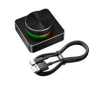 Garsent USB Volume Control Knob, Bluetooth 5.1 External Media Adjustment Controller Audio Adjuster with One Key Mute, RGB Light, Programmable for PC Laptop