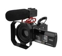 Garsent Video Camera Camcorder, 5K HD 18x Zoom Digital Camera, 3 Inch Touch Screen Vlogging Camera, Outdoor DV Camcorder with Hood & Handle, Remote Control, 2200mAh Battery