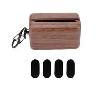 Garsent Walnut Wood Case for Sennheiser Momentum 4/3 Wireless Earbuds, Case for Momentum True Wireless 4/3, Full-Body Anti-Scracth Protective Cover with Carabiner