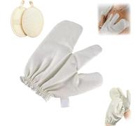 Garshana Gloves, Garshana Gloves Raw Silk Massage Gloves Ayurvedic Massage, Dry Skin Brushing Massages with Loofah Exfoliating Body Scrubber (1 Pcs)
