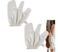 Garshana Gloves Raw Silk | 2Pc Garshana Exfoliatings Glove for Body | Ayurvedic Dry Brushing Body Brush Lymphatics Drainages Gloves | Glowing Skin Scrub Ayurvedic Massage Glove for Detoxification