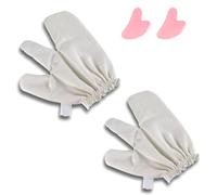 Garshana Gloves Raw Silk, Gloves Ayurvedic Massage, Garshana Gloves for The Lymphatic System, Spa Bath Scrubbing Dry Brushing Gloves for Women Men (2pc)