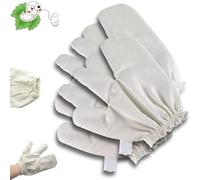 Garshana Gloves Raw Silk Massage Ayurvedic Massage, Raw Silk Garshana with Elastic Wrist Bands (2pcs)