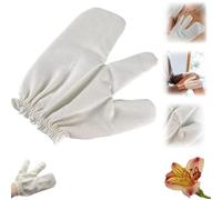 Garshana Gloves Raw Silk Massage Gloves, 100% Natural Raw Silk Fabric, for Ayurvedic Massage, Eliminate Cellulite, Boost Blood Circulation, Remove Dead Skin Cells and Relieve Stress (1PCS)