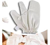 Garshana Gloves Raw Silk Massage Gloves, 2025 Real Massage Gloves with Elastic Wrist Bands, Silk Gloves for Exfoliating Skin (1Pcs)