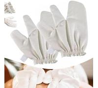 Garshana Gloves Raw Silk Massage Gloves, 2025 Real Massage Gloves with Elastic Wrist Bands, Silk Gloves for Exfoliating Skin (2Pcs)