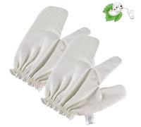 Garshana Gloves Raw Silk Massage Gloves - Ayurvedic Dry Brushing for Lymphatic Drainage, Exfoliating Skin, 100% Pure Raw Silk (2Pcs)