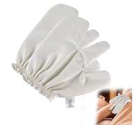 Garshana Gloves, Raw Silk Massage Gloves, Ayurvedic Massage, 100% Silk Exfoliating Glove for for Dead Skin Removal, Raw Silk Gloves Garshana with Elastic Wrist Bands for Face, Hands and Body (2Pcs)