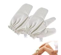 Garshana Gloves Raw Silk Massage Gloves Ayurvedic Massage, Dry Brushing Gloves for Body Exfoliation & Lymphatic Massage, Silk Gloves for Women & Men, Reusable and Gentle on Skin (2pcs)