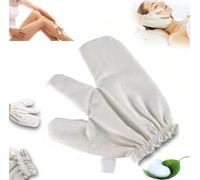 Garshana Gloves Raw Silk Massage Gloves Ayurvedic Massage,Dry Skin Brushing Massages,Exfoliating Bath Massages Scrubbing Glove,Spa Bath Scrubbing Dry Brushing Gloves for Women & Men (1Pcs)
