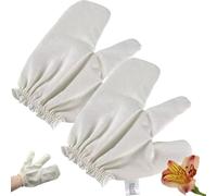 Garshana Gloves Raw Silk Massage Gloves Ayurvedic Massage, Garshana Gloves for The System, 100% Raw Silk for Dry Skin Brushing Massage (2-PC)