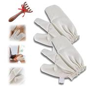 Garshana Gloves Raw Silk Massage Gloves Ayurvedic Massage, Pure Raw Silk Garshana Gloves for The Lymphatic System, Lymphatic Massage Dry Brushing Gloves for SPA (2 Pieces)