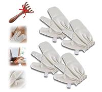 Garshana Gloves Raw Silk Massage Gloves Ayurvedic Massage, Pure Raw Silk Garshana Gloves for The Lymphatic System, Lymphatic Massage Dry Brushing Gloves for SPA (4 Pieces)