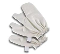Garshana Gloves Raw Silk Massage Gloves Ayurvedic Massage, Raw Silk Gloves Garshana with Elastic Wrist Bands (2pcs)
