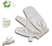 Garshana Gloves Raw Silk Massage Gloves Ayurvedic Massage, Raw Silk Gloves Garshana with Elastic Wrist Bands (1pcs)