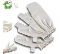 Garshana Gloves Raw Silk Massage Gloves Ayurvedic Massage, Raw Silk Gloves Garshana with Elastic Wrist Bands (2pcs)