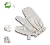 Garshana Gloves Raw Silk Massage Gloves Ayurvedic Massage, Raw Silk Gloves Garshana with Elastic Wrist Bands,for Exfoliating Skin, Reducing Acne Scars Cellulite (1PC)