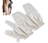 Garshana Gloves Raw Silk Massage Gloves, Deep Cleansing Exfoliating Glove for Body Shower, Silk Exfoliating Shower Gloves for Smooth and Radiant Skin, for All Skin Types