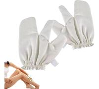 Garshana Gloves Raw Silk Massage Gloves, Garshana Gloves, Raw Silk Body Massage Gloves for Exfoliating Skin, Raw Silk Ayurvedic Dry Brushing Massages Glove for Women (2pcs)