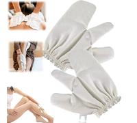 Garshana Gloves Raw Silk Massage Gloves, Raw Silk Massage Scrub Gloves with Elastic Wrist Bands, Deep Body Scrub Mitts for Shower & Bath Use (2 Pcs)